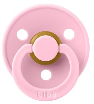 Sut i naturgummi fra Bibs - Rund - Baby Pink (6-18m)