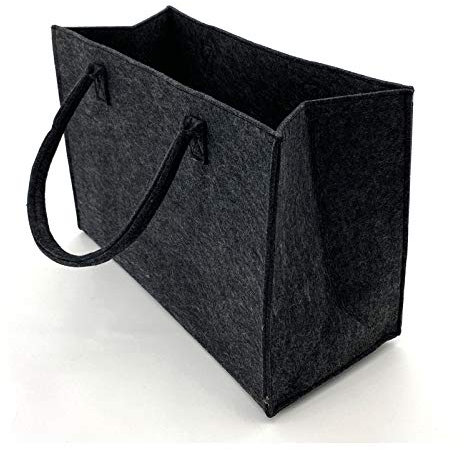 heimtexland Allzweck Filztasche Einkaufstasche Shopper Filz Tragetasche Einkaufskorb Aufbewahrung XL Tasche mit Henkel 30x45 robust langlebig Geschenkidee Typ717 Anthrazit 30x45 cm