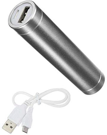 Batterie Chargeur Externe pour IPHONE 12 Pro Max Universel Power Bank 2600mAh avec Cable USB/Mirco USB Secours Telephone (Argent)