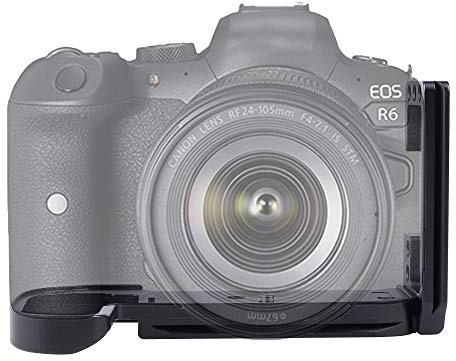 FOTGA PRO Utdragbar vertikal fotografering snabbkopplingsplatta L-formad vinkelhållare handgrepp med magnet för Canon EOS R5 R6 kamerakropp kompatibel med Arca-Swiss Standard