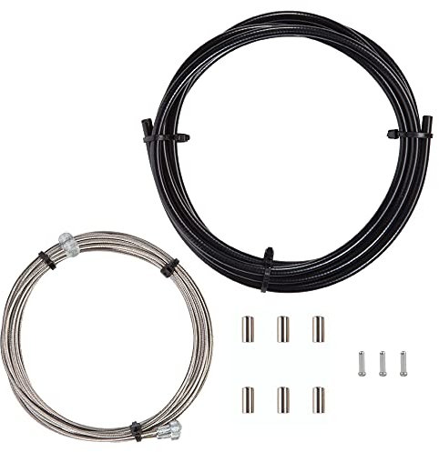 Vitel Cycles Universal Brake Cable Kit Front and Rear Set with Black Housing for Shimano/Sram Mountain | Hybrid | Road Bike