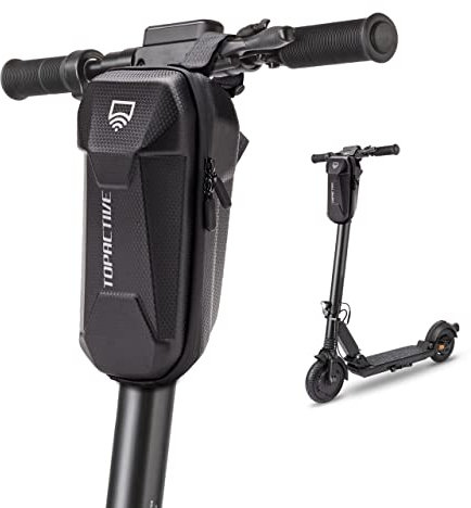 TOPACTIVE Bolsa de Scooter Electrico - Bolsa para Patinete Electrico - Accesorios Xiaomi Mijia Tubo Frontal M365 ES1 ES2 ES3 ES4 2L Negro