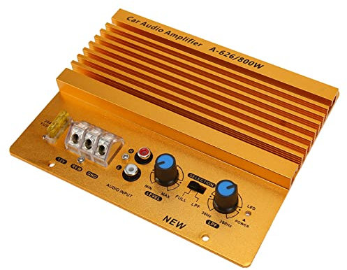 Amplificatore ad Alta Potenza per Auto da 800 W, Potenza Potente Del Suono Dinamico, Materiale in Lega di Alluminio ad Alta Resistenza e Alta Rigidità, Design Professionale Adatto