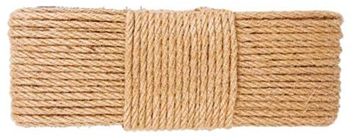 Graootoly Cuerda de decorativa de 50 m, 6 mm, cuerda de sisal, cuerda gruesa y fina, cuerda de hecha a mano
