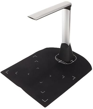 Dokumentenscanner-Kamera und Webcam, 8 MP Faltbarer Overhead-Scanner mit OCR-Technologie, LED-Licht, Automatische Korrektur, Aufnahmegröße A4, für Online-Unterricht und