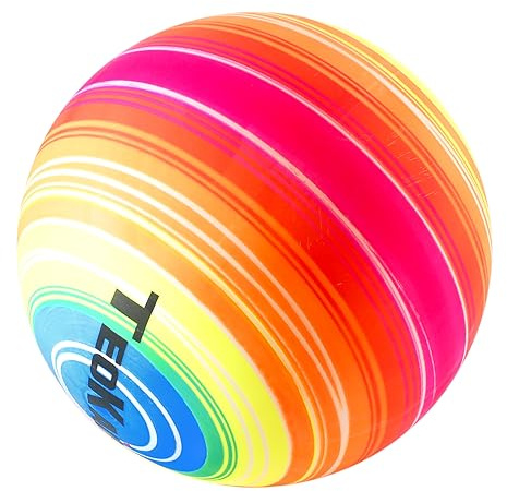 CUCUBA Pallone Palla Multicolore Arcobaleno di Gomma Da Acqua Volley Pallamano Pallanuoto Diametro 22 cm