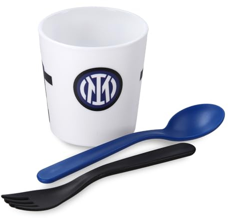 Inter – Accessori da tavola per bambini, Set Pappa, Collezione Infant Calcio Balilla, Prodotto Ufficiale