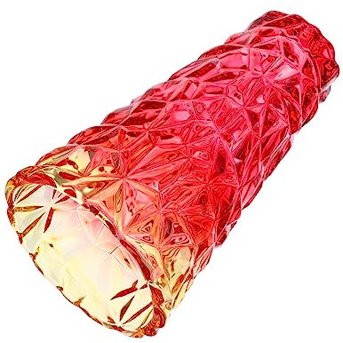 Amosfun Glasvase Zarte Dicke Bunte Blumenbehälter Dekorative Vase Für Schreibtisch Klare Blumenarrangementbehälter Trockenblumentopf Aus