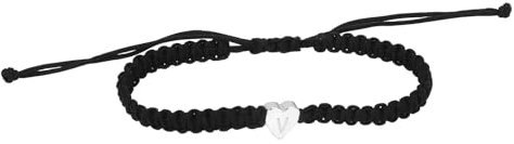 DACONGMING 26-Buchstaben Armbänder Geflochtene handgefertigte Armband, Einstellbare Geflochtene Unisex Manschettenknopf Glück Armband Seil Armreif Für Immer Freundschaft Liebe (V-B, One Size)