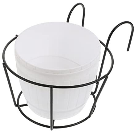 Toddmomy 1 Satz Hängender Blumentopf aus Eisen Blumendekorationen Metallhalter pflanzenständer Balkon blumentopf Gartendekoration Schmiedeeisen Blumentopfständer Tablett