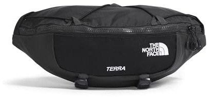THE NORTH FACE Terra Lumbar Hiking Hip Pack - 3 Liter Storage Belt Bag, Water Repellent Finish, Adjustable Strap, Asphalt Grey/TNF Black-NPF, One Size