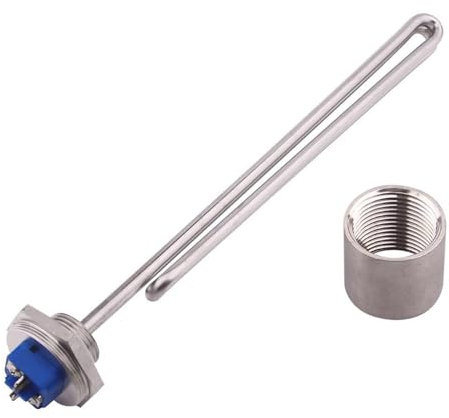 DAVBIR Heating Element 230v 3500w 240v 2400w DN25 1BSP Heater with Stainless Steel Housing or with Bakelite Cover for Brewery perfection (Color : C -240v 2400w, Size : With SUS cap)