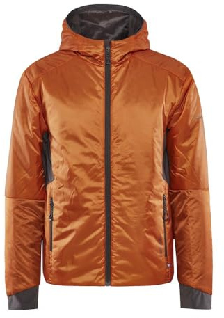 Craft ADV EXPLORE LIGHTWEIGHT | Lätt jacka herr L | Chestnut | Packbar utomhusjacka herr | PrimaLoft-isolering | 2 fickor med dragkedja | huva | stretchinsatser | vandringsjacka män