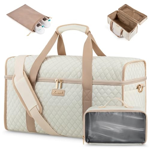 LOVEVOOK Reisetasche Weekender Damen, Große Öffnung Kliniktasche Geburt Wasserdicht Handgepäck Reise Tasche Travel Duffle Bag, Krankenhaustasche Sporttasche für Flugzeug Sport Gym