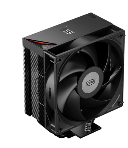 Dissipatore CPU CPS RT500 Digital BK con display digitale, TDP 245W, 5 tubi di calore da 6 mm con ventole FDB da 120 mm, dissipatore ad aria per CPU AMD AM4/AM5, Intel LGA 115X/1200/1700/1851