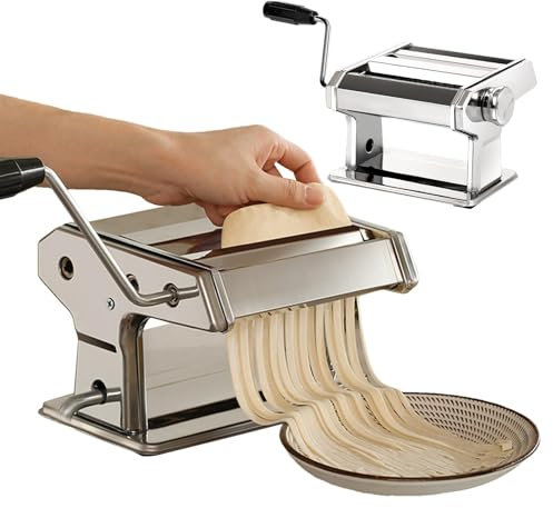 - Máquina para hacer pasta - Máquina para hacer pasta, Máquina para hacer pasta Cortadora de espaguetis Laminadora de, Máquina para hacer pasta casera para espaguetis, fettuccini, lasaña o bola d