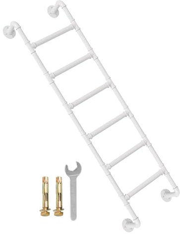 Scala a 3 gradini per letto a castello, montaggio a parete, per letto alto, scala di emergenza per esterni/ponte, 160 cm, con kit