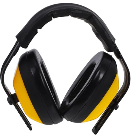 Casque Antibruit Réglable Jaune, Protection Auditive en Abs et Éponge | Confort Ergonomique, Usage Industriel et Étude, Design Simple aux Lignes Modernes