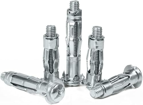VHTDFEVXO Ankerbolzen, M4 M5 M6 M8 Hohlwandanker Dübel Metall-Expansionsbolzen Flugzeugrohr Gipskartonplatten-Expansionsschraube Heimwerkerbedarf(M6X65(20pcs))