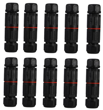 Operitacx 10pezzi Connettore per Cavi da Set Giunzione Cavi Sgancio Rapido Connettore Esterni Resistente all Acqua Fili per Illuminazione Esterna e Alimentatori