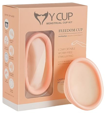 Menstrual Disc, Auslaufsicher Menstruationstassen aus Silikon, Wiederverwendbare Menstruationsscheibe, für normale oder starke Blutung, Sicher bei Sport, Schwimmen und Intimität, Mit Tasche