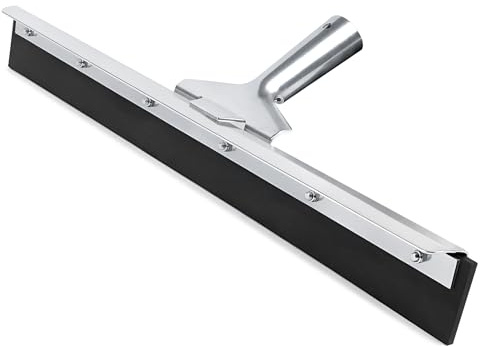 DSV Standard Garage Floor Squeegee 18’’, Neoprene Blade Asphalt Squeegee, Taper Pole Connection - Handle Sold Separately for Tiles, Concrete and Asphalt