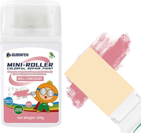 Mini färgrulle | Liten väggpensel rulle för att röra upp, bärbar 2-i-1 väggverktyg säker tvättbar för toalett, vardagsrum, badrum, kök, sovrum
