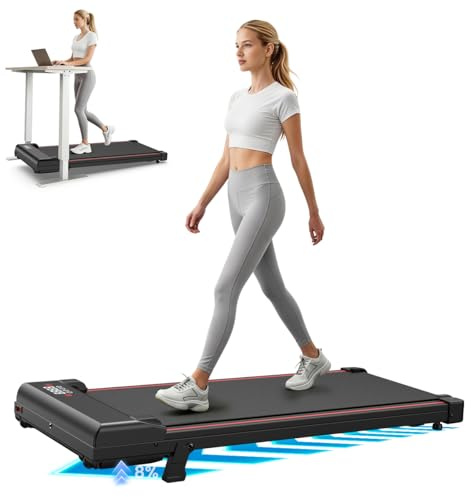 HomeFitnessCode Laufband Walking Pad mit Neigung für Zuhause Klein Laufpad | Elektrisch Treadmill mit Steigung 130KG Gehband unter Schreibtisch Walkpad Walking Band Laufbänder
