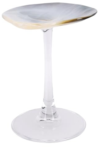 Zerodis Copa de Vino de Concha, Elegante Copa de Cáliz, Elegante Forma de Concha Marina, Vasos de Boda, Apariencia Brillante, Taza para Beber Bebidas Frías para Fiesta, Playa, (BLACK)