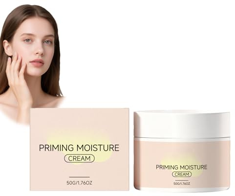 Priming Moisture Cream, Makeup Gripping Primer, Smoothing & Hydrating Face Moisturizer, Priming Moisturizing Cream, Lightweight, Non-Greasy, Skincare for Soft Radiant Skin. (1pcs)