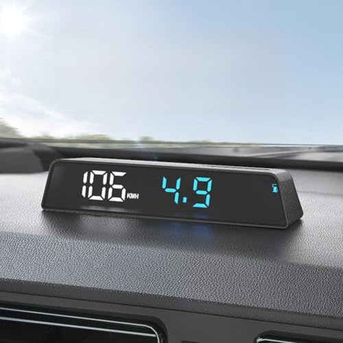 Auto HUD Display, Head Up Display Tachometer Höhenmesser OBD Kabel Power Fit für alle Fahrzeuge (für englische Version)