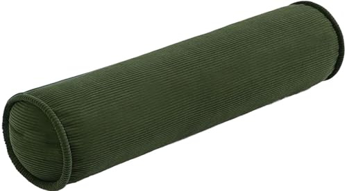 Rollenkissen Nackenrolle Cord 10x40 15x45 20x50 Nackenkissen Weich Zylindrisches Kopf, Nacken, Rückenstütze Kissenrolle Abnehmbar Rohrkissen Dekokissen für Betten und Sofas Yoga(A14,12x90cm/5x35in)