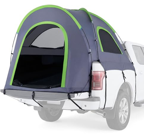 COSTWAY Pickup Truck Tält, 168–177 cm vattentätt campingtält, bil baktält för 4 personer med avtagbart regnskydd, ventilerade fönster och förvaringsväska, bärbart taktält för camping