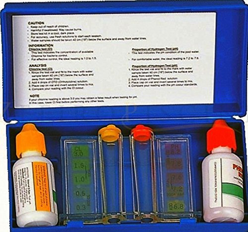 Test kit analisi acqua piscina misura ph bromo boccetta reagenti