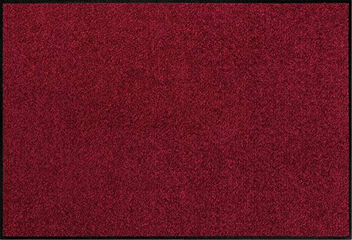 Erwin Müller Fußmatte Mainz, Schmutzfangmatte, Sauberlaufmatte uni weinrot Größe 40x60 cm - rutschfest, pflegeleicht, für Fußbodenheizung geeignet (weitere Farben, Größen)