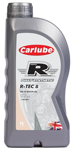 Carlube Triple R 0W-30 ACEA C2, PSA Olio Motore Completamente Sintetico R-TEC 8 1L