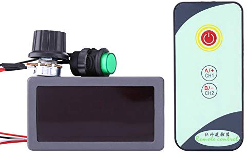 Motordrehzahlregler, 6V 12V 24V PWM DC Motordrehzahlregler Digitalanzeige mit IR-Fernbedienung, 0-100% Drehzahlregler