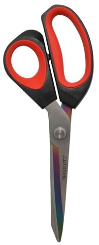 Westcott Premium Tailor 9.5 Scissors, Red/Black