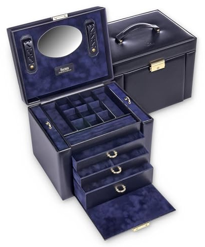 SACHER Schmuckkasten Marta acuro/navy (Leder)