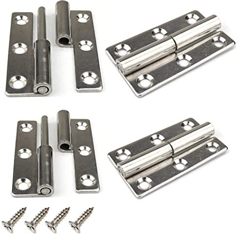 4Pcs 3inch sollevare le cerniere della porta cerniera staccabile in acciaio inossidabile 304 per porte interne ed esterne