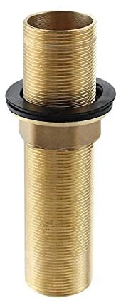 Wasserhahn-Armaturen, Nippel, Kontermutter-Set, Verlängerung, Gewinderohr, längerer Montageschaft, Einzelloch, 9,9 cm Länge, Mutter (9,9 cm)