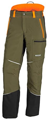 KOX Schnittschutzhose Mistral 3.0 Grün/Orange Größe 54