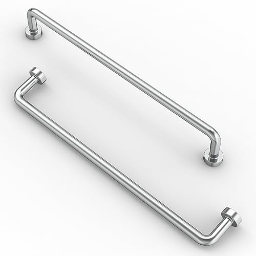 FURNIWARE 10 Stück Schrankgriffe Bohrlochabstand 192 mm Möbelgriff Küchengriffe Schubladengriffe für Türgriff der Badezimmertür Verchromt