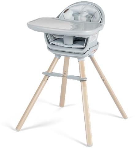 Maxi-Cosi Moa 8-in-1 High Chairs for Babies and Toddlers, Machine Washable Infant High Chair, Compact, Convertible High Chair Lightweight Design, Classic Slate