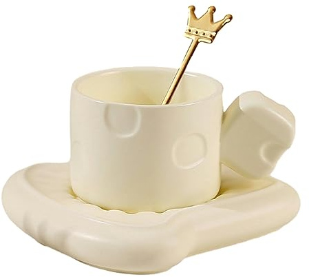 250ml Cream Ceramic Mug Simple Afternoon Tea Coffee Cup Set for office home restaurant cafe teahouse-milky white