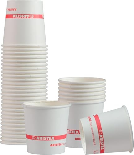 Bicchierini da Caffè, Tè o Acqua, 1800 Pezzi, Usa e Getta Biodegradabili 120 ml, Tazzine per Bevande Monouso Compostabili Ecologiche in Carta, Resistenti, Ideali per Bar e Uffici, Made In Italy