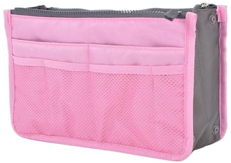 GXGM Taschen organizer Bag organizer Handtaschen Organiser, Taschenorganizer für Frauen, Kosmetikorganizer Erweiterbar Liner Bag Pouch Reißverschluss Tote Organizer Wickeltasche Reisetasche（Rosa）