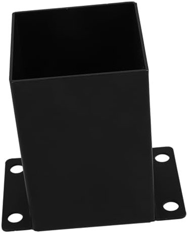 Housoutil Post Bracket Heavy Duty Fence Post Base for Pavilion Column Black Deck Support Bracket Wood Porch Fence Deck Accessories