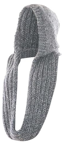 kosopse Kaschmir Schal Männer Outdoor Dicker Outdoor Warmhaltender Einfarbiger Weicher Lässiger Gestrickter Kapuzenschal Auto Scheibenreiniger Tücher (Dark Gray, M)