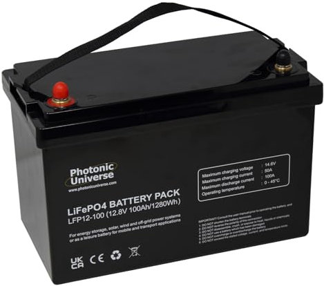 100Ah 12V Lithium battery for leisure, solar, wind, and off-grid applications